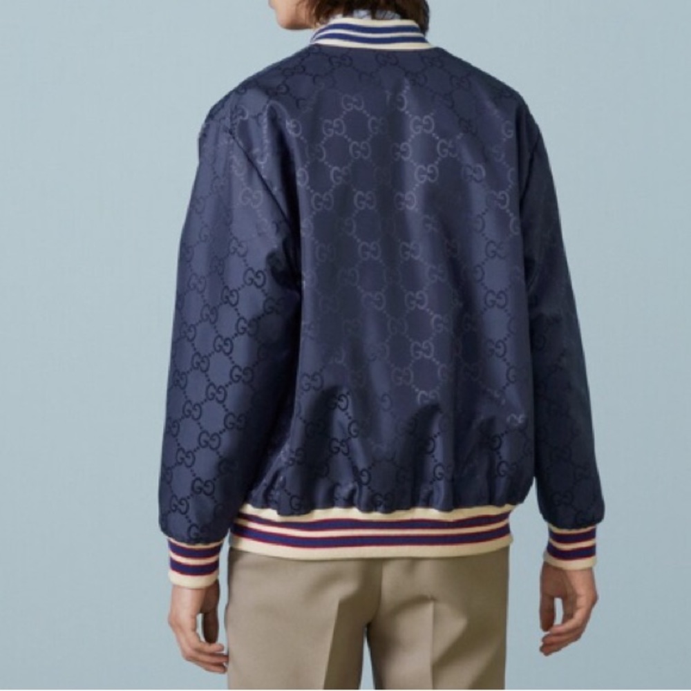 Gucci Nylon canvas reversible zip jacket Sz 50 - Picture 11 of 12